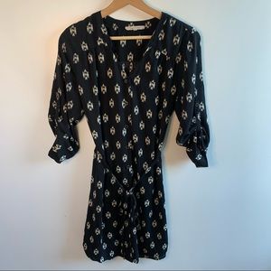 41 Hawthorn Dress Black White Print Medium
